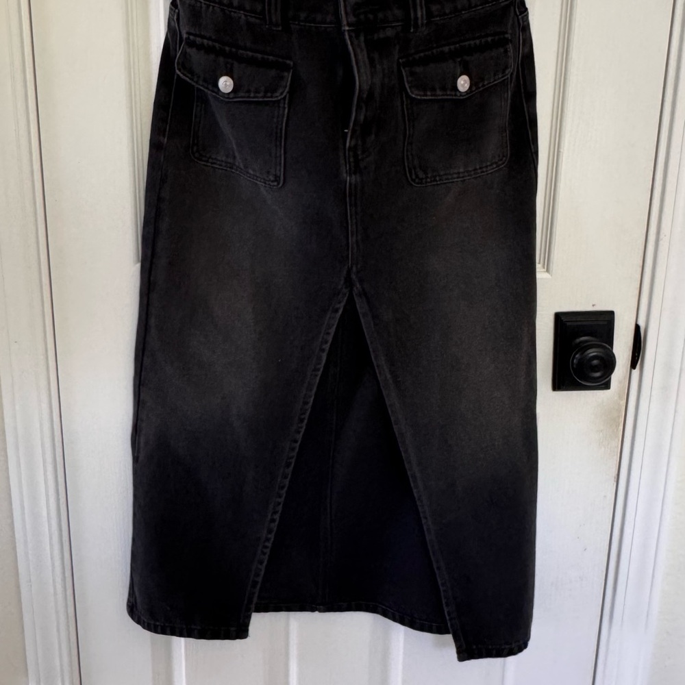Free people Charcoal Denim Skirt
